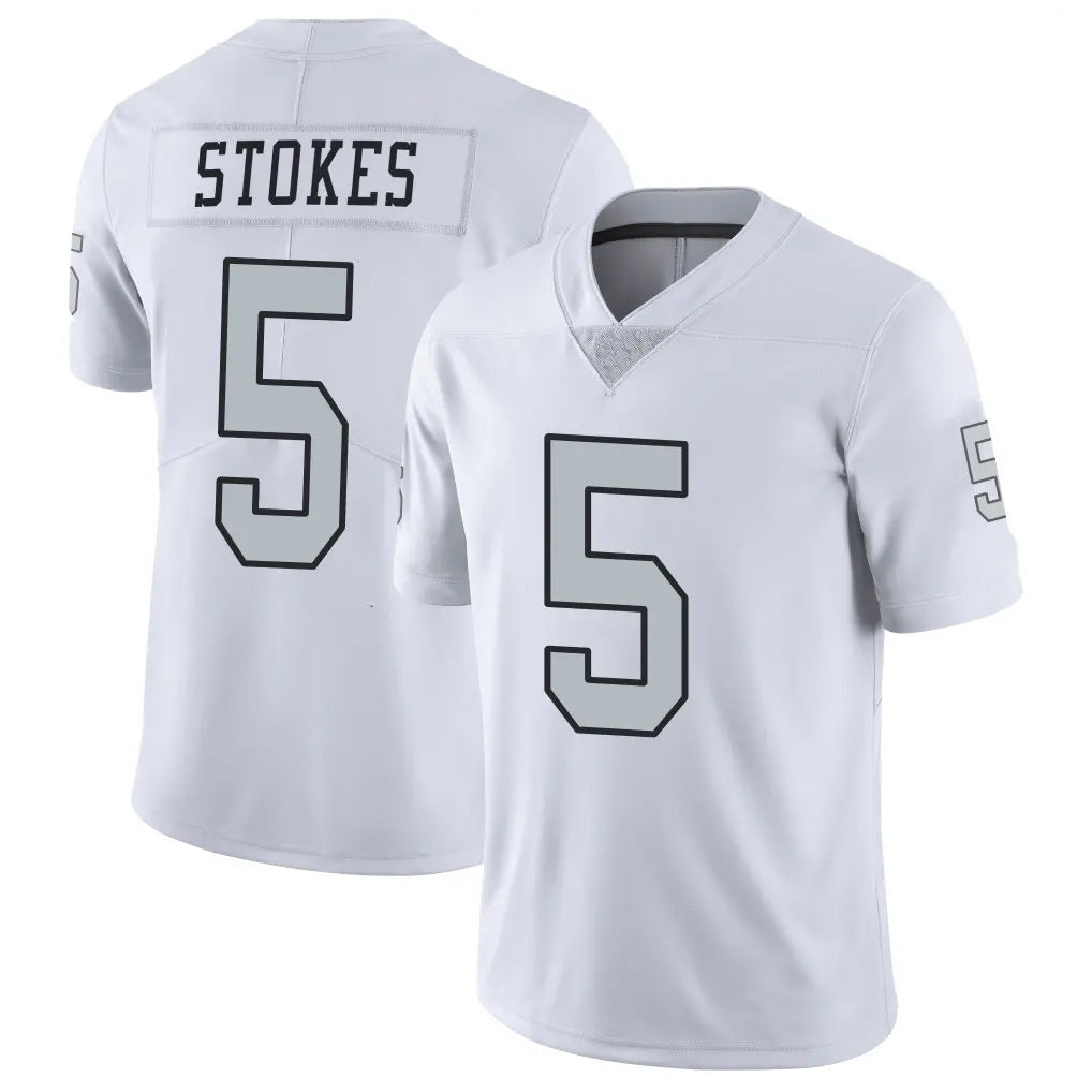 Elroe LV.Raiders #5 Eric Stokes Player White Limited Color Rush Home Game Stitched Jerseys