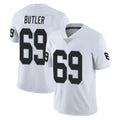 Elroe LV.Raiders #69 Adam Butler Player White Limited Vapor Untouchable Home Game Stitched Jerseys