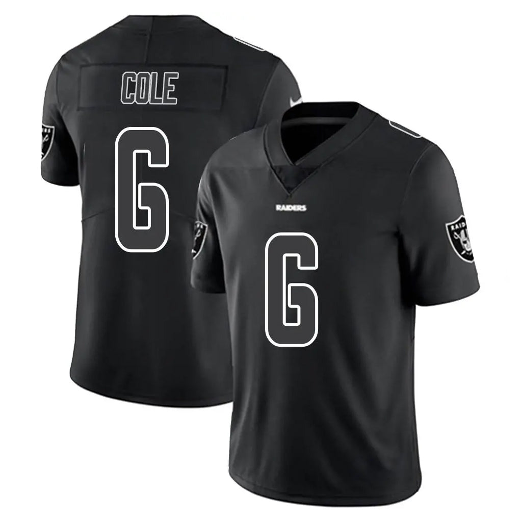 Elroe LV.Raiders #6 A.J. Cole Player Black Limited Black Impact Home Game Stitched Jerseys