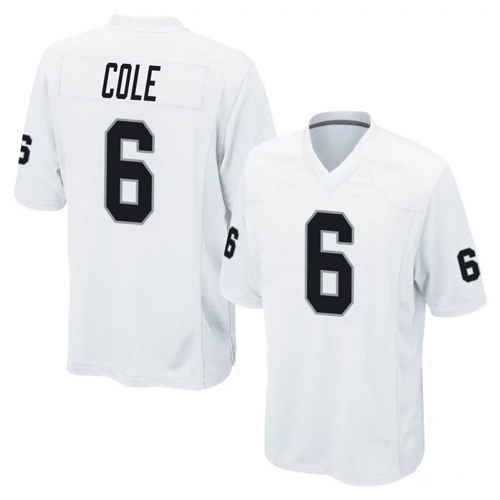Elroe LV.Raiders #6 A.J. Cole Player White Home Game Stitched Jerseys