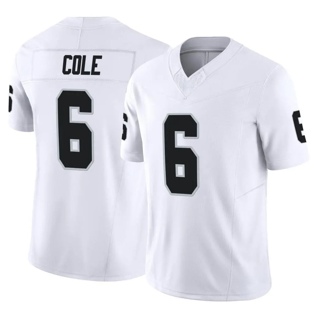 Elroe LV.Raiders #6 A.J. Cole Player White Limited Vapor F.U.S.E. Home Game Stitched Jerseys