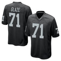Elroe LV.Raiders #71 DJ Glaze Player Black Home Game Stitched Jerseys