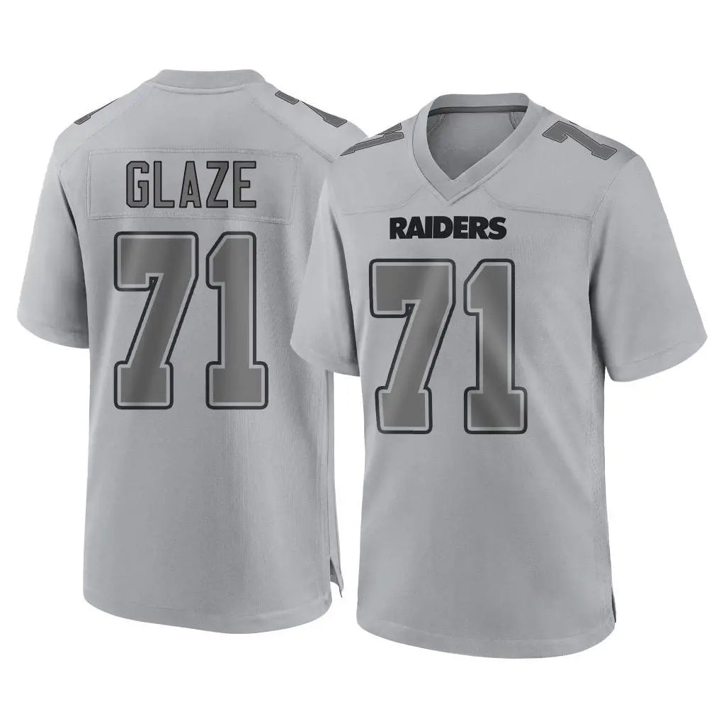 Elroe LV.Raiders #71 DJ Glaze Player Gray Atmosphere Fashion Limited Game Stitched Jerseys