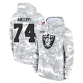 Elroe LV.Raiders #74 Kolton Miller Player Arctic Camo Salute to Service Hoodies Limited Game Stitched Jerseys