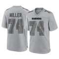 Elroe LV.Raiders #74 Kolton Miller Player Gray Atmosphere Fashion Limited Game Stitched Jerseys