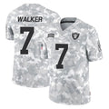 Elroe LV.Raiders #7 Quay Walker Player Arctic Camo Salute To Service Limited Game Stitched Jerseys