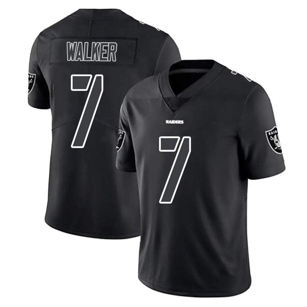 Elroe LV.Raiders #7 Quay Walker Player Black Limited Black Impact Home Game Stitched Jerseys