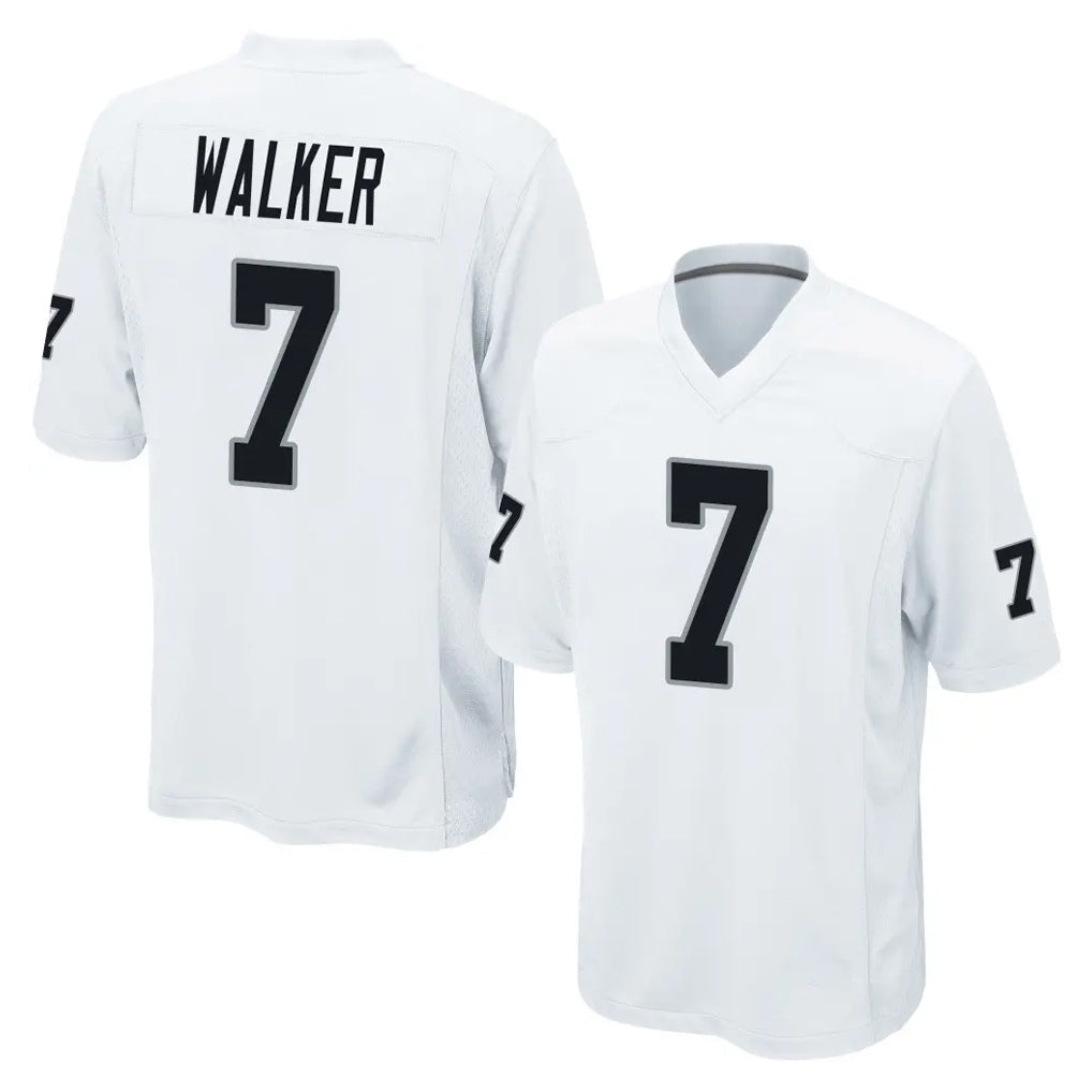 Elroe LV.Raiders #7 Quay Walker Player White Home Game Stitched Jerseys