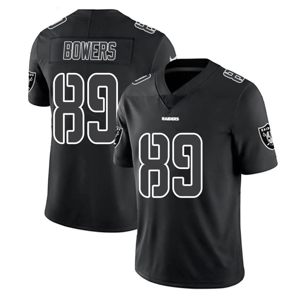 Elroe LV.Raiders #89 Brock Bowers Player Black Limited Black Impact Home Game Stitched Jerseys