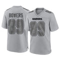 Elroe LV.Raiders #89 Brock Bowers Player Gray Atmosphere Fashion Limited Game Stitched Jerseys