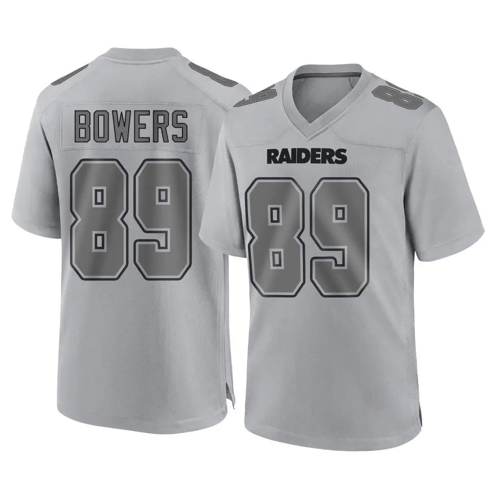 Elroe LV.Raiders #89 Brock Bowers Player Gray Atmosphere Fashion Limited Game Stitched Jerseys