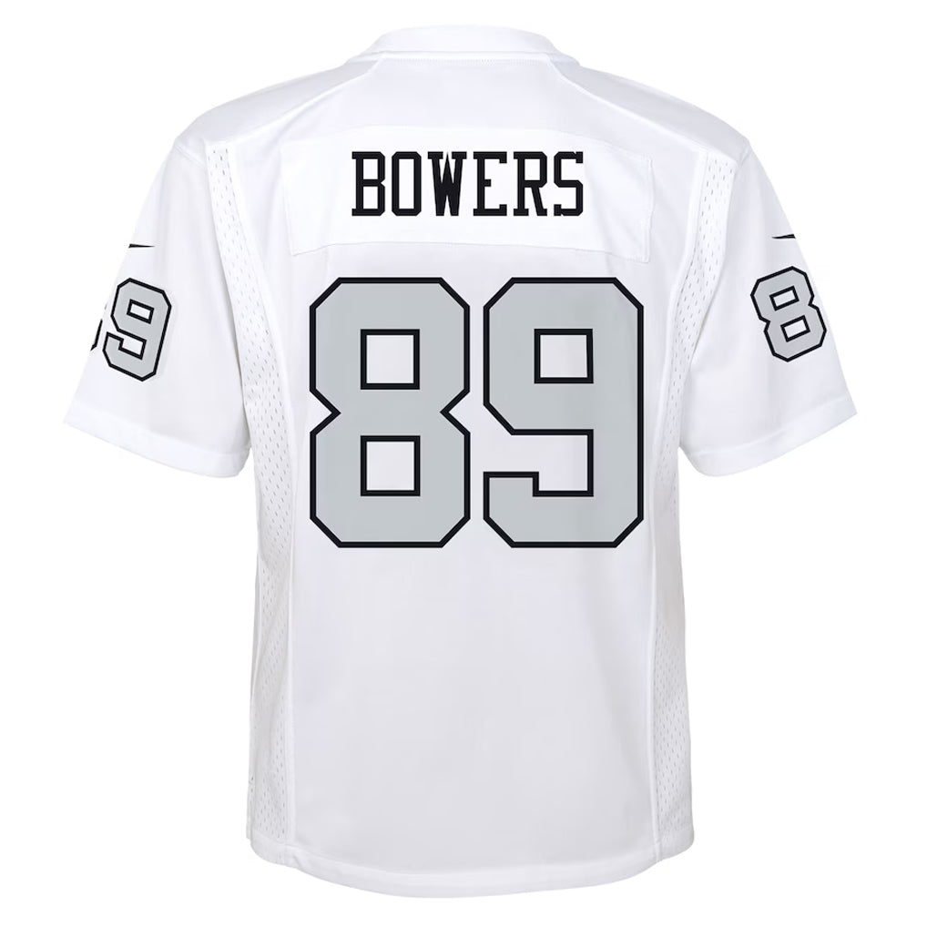 Elroe LV.Raiders #89 Brock Bowers Player White Alternate Game Stitched Jerseys