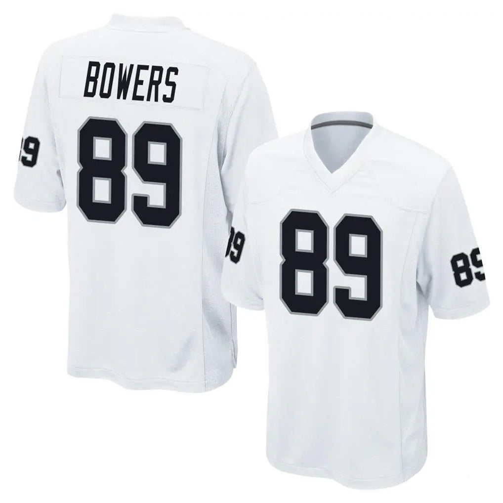 Elroe LV.Raiders #89 Brock Bowers Player White Home Game Stitched Jerseys