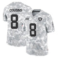 Elroe LV.Raiders #8 Kirk Cousins Player Arctic Camo Salute To Service Limited Game Stitched Jerseys