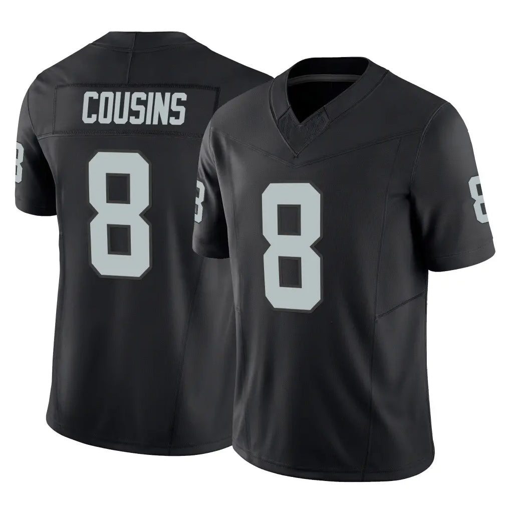 Elroe LV.Raiders #8 Kirk Cousins Player Black Limited Vapor F.U.S.E. Home Game Stitched Jerseys