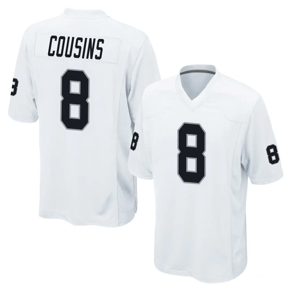 Elroe LV.Raiders #8 Kirk Cousins Player White Home Game Stitched Jerseys