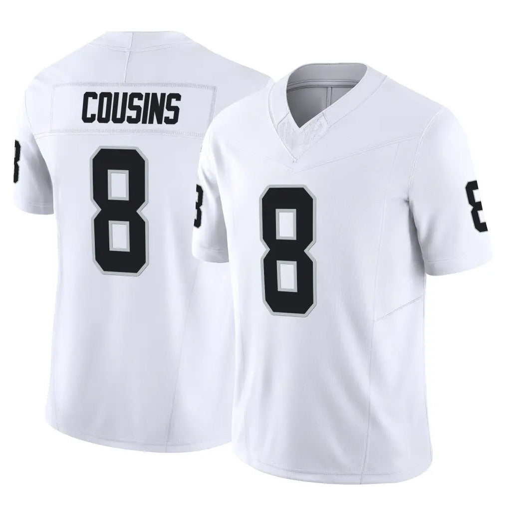 Elroe LV.Raiders #8 Kirk Cousins Player White Limited Vapor F.U.S.E. Home Game Stitched Jerseys