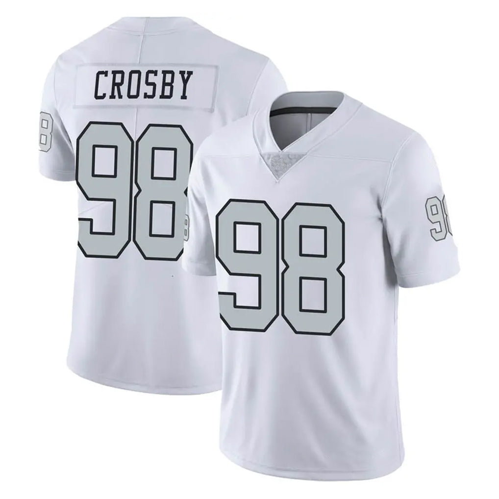 Elroe LV.Raiders #98 Maxx Crosby Player White Limited Color Rush Home Game Stitched Jerseys
