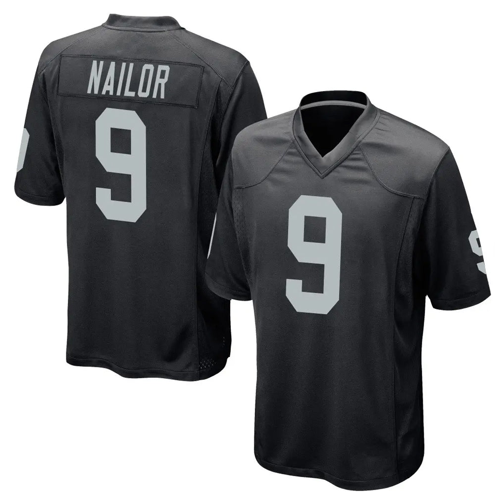 Elroe LV.Raiders #9 Jalen Nailor Player Black Home Game Stitched Jerseys