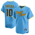 Elroe M.Brewers #10 Sal Frelick Player Light Blue City Connect Home Limited Stitched Jerseys