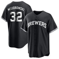 Elroe M.Brewers #32 Jacob Misiorowski Player Black Game Home Stitched Jerseys
