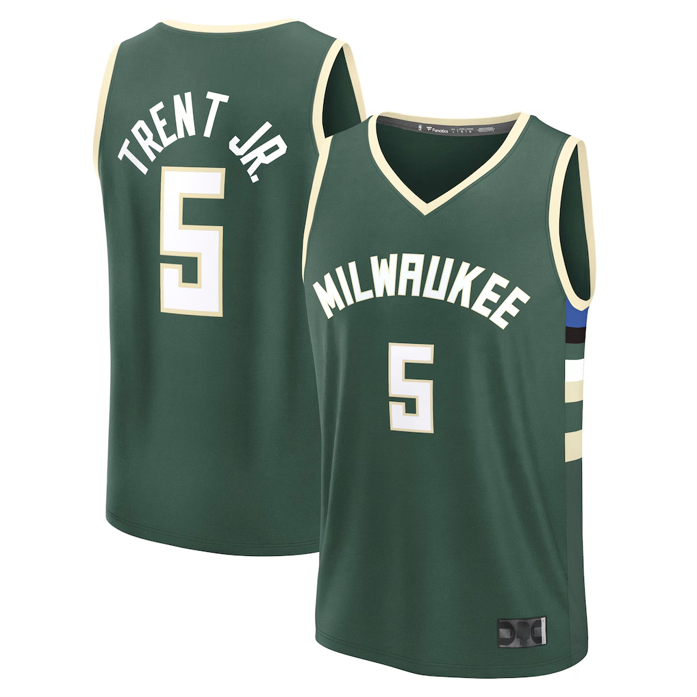 Elroe M.Bucks #5 Gary Trent Jr. Hunter Green Fast Break Replica Player Jerseys - Icon Edition