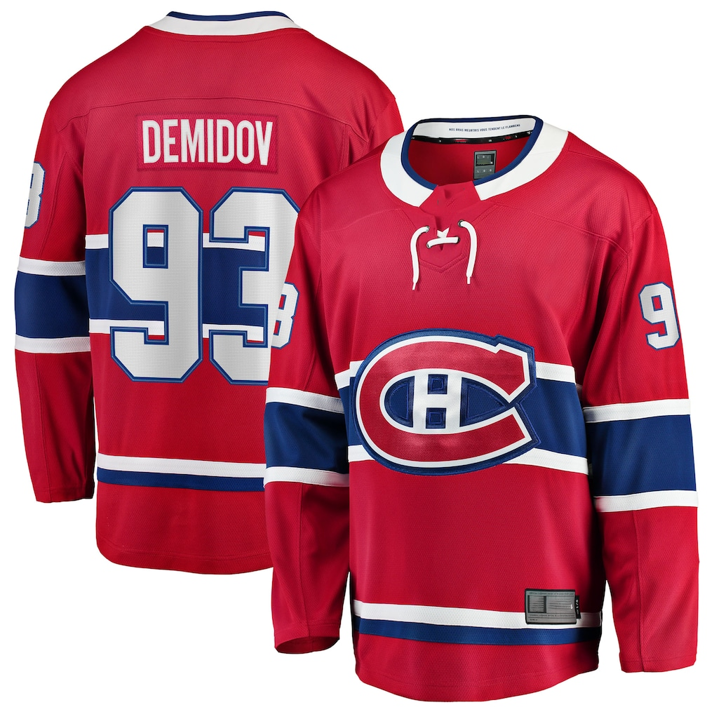 Elroe M.Canadiens #93 Ivan Demidov Red Home Breakaway Jerseys