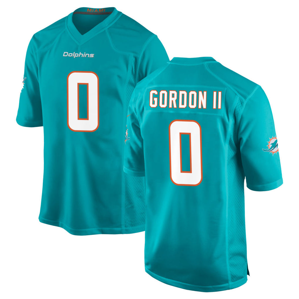 Elroe M.Dolphins #0 Ollie Gordon II Player Aqua Home Game Stitched Jerseys