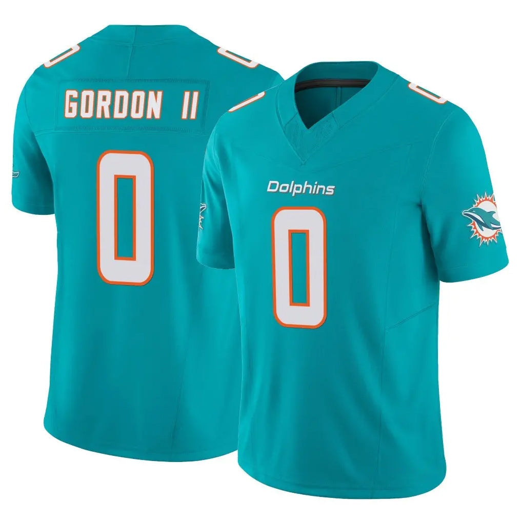 Elroe M.Dolphins #0 Ollie Gordon II Player Aqua Limited Vapor F.U.S.E. Home Game Stitched Jerseys