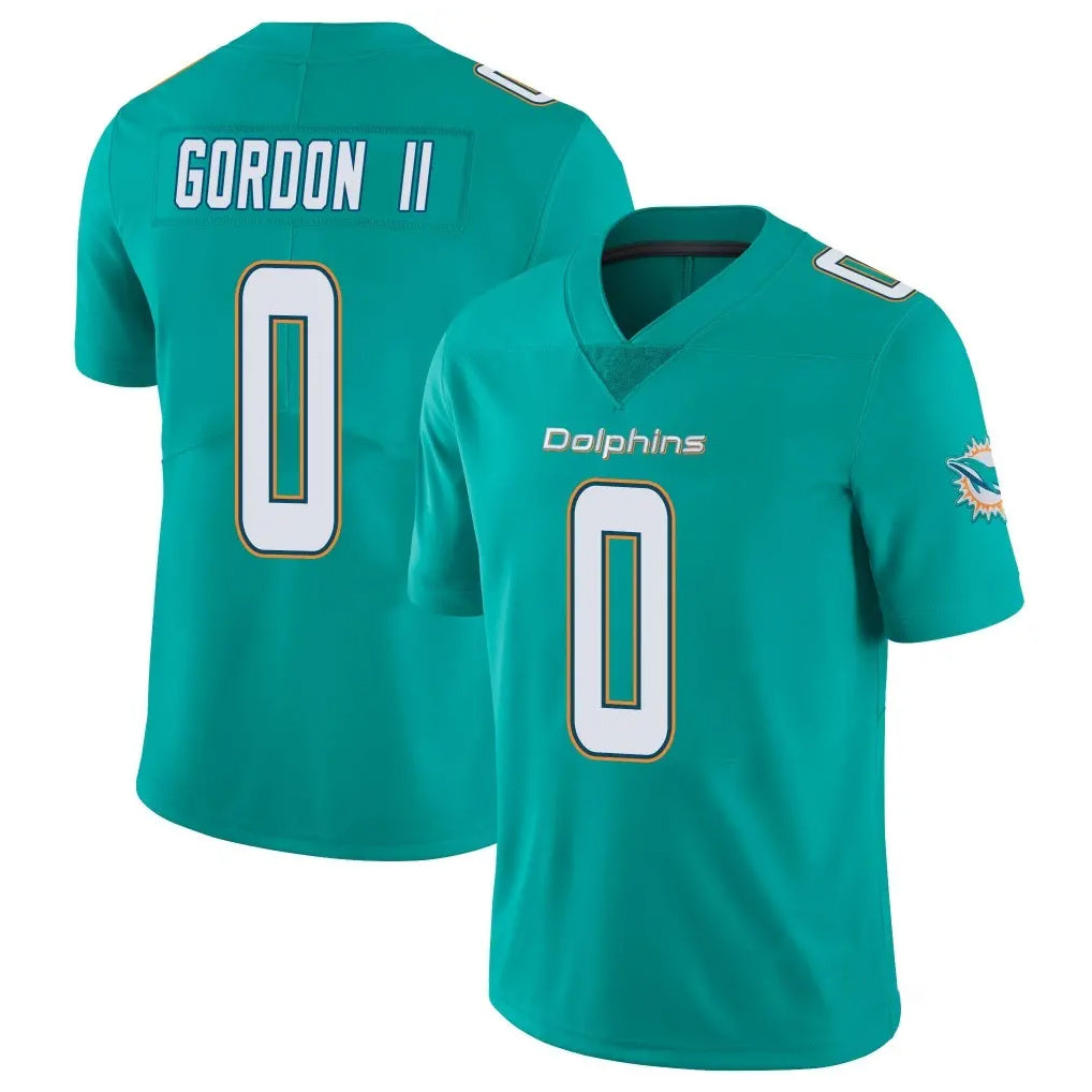 Elroe M.Dolphins #0 Ollie Gordon II Player Aqua Limited Vapor Untouchable Home Game Stitched Jerseys