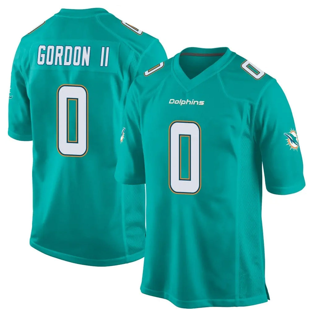 Elroe M.Dolphins #0 Ollie Gordon II Player Aqua Team Color Home Game Stitched Jerseys