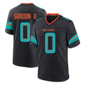 Elroe M.Dolphins #0 Ollie Gordon II Player Black Pitch Rivalries Collection Home Game Stitched Jerseys