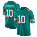 Elroe M.Dolphins #10 Jacob Rodriguez Player Aqua Alternate Home Game Stitched Jerseys