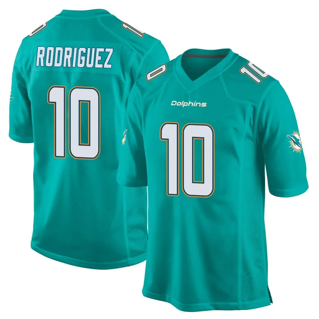 Elroe M.Dolphins #10 Jacob Rodriguez Player Aqua Team Color Home Game Stitched Jerseys