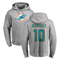 Elroe M.Dolphins #10 Jacob Rodriguez Player Gray LOGO Pullover Hoodies Limited Stitched Jerseys