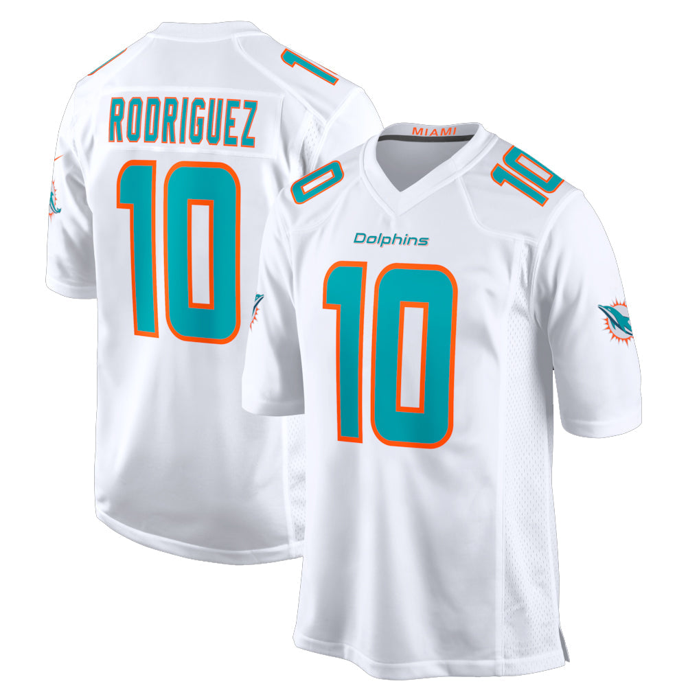 Elroe M.Dolphins #10 Jacob Rodriguez Player White Limited Home Game Stitched Jerseys