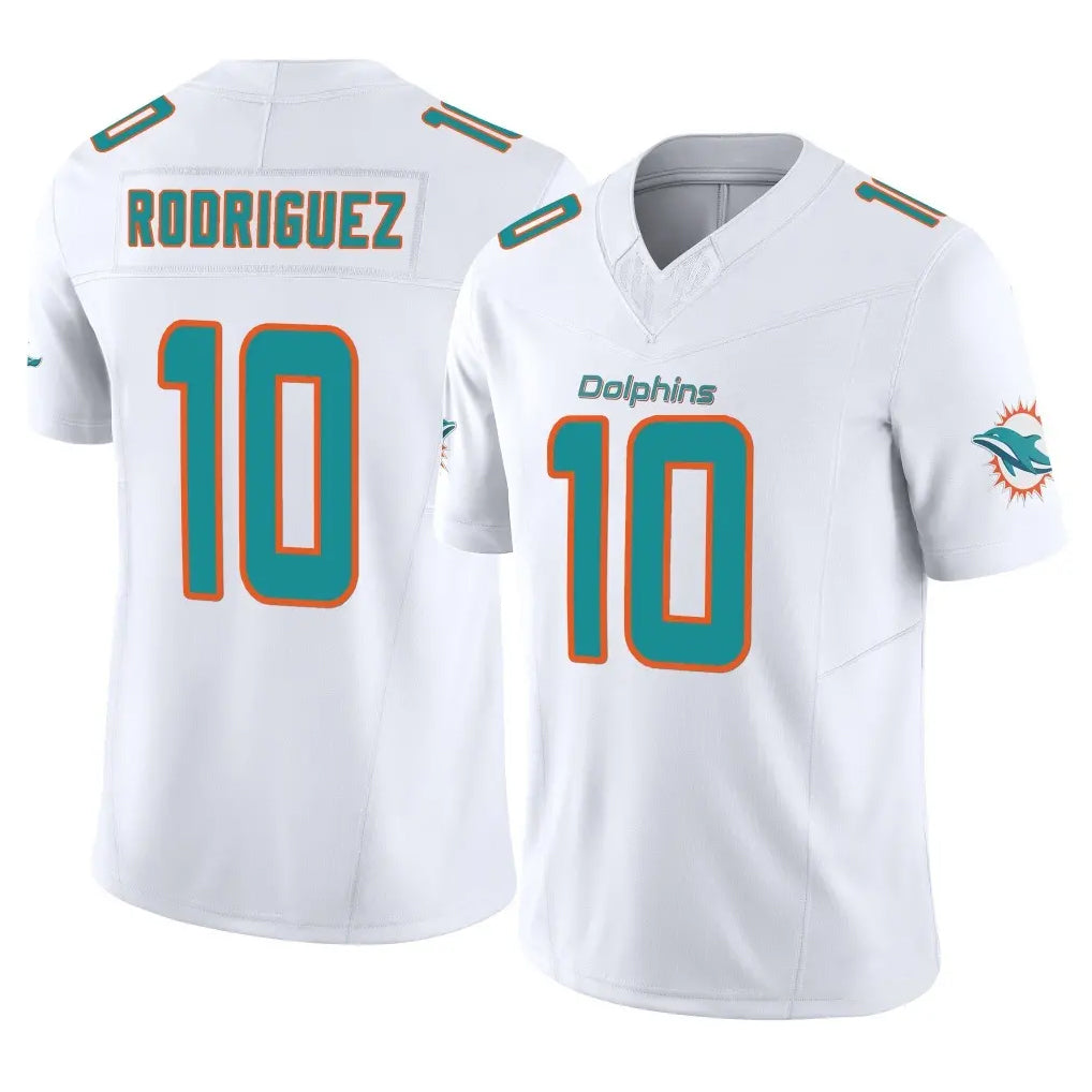Elroe M.Dolphins #10 Jacob Rodriguez Player White Limited Vapor F.U.S.E. Home Game Stitched Jerseys