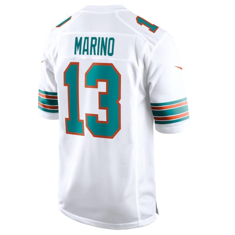 Elroe M.Dolphins #13 Dan Marino White Retired Player Jersey American Stitched Jersey