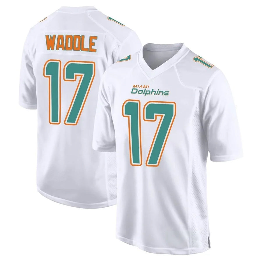 Elroe M.Dolphins #17 Jaylen Waddle Player White Fashion Game Stitched Jerseys