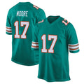 Elroe M.Dolphins #17 Trey Moore Player Aqua Alternate Home Game Stitched Jerseys