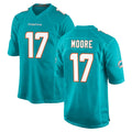 Elroe M.Dolphins #17 Trey Moore Player Aqua Home Game Stitched Jerseys