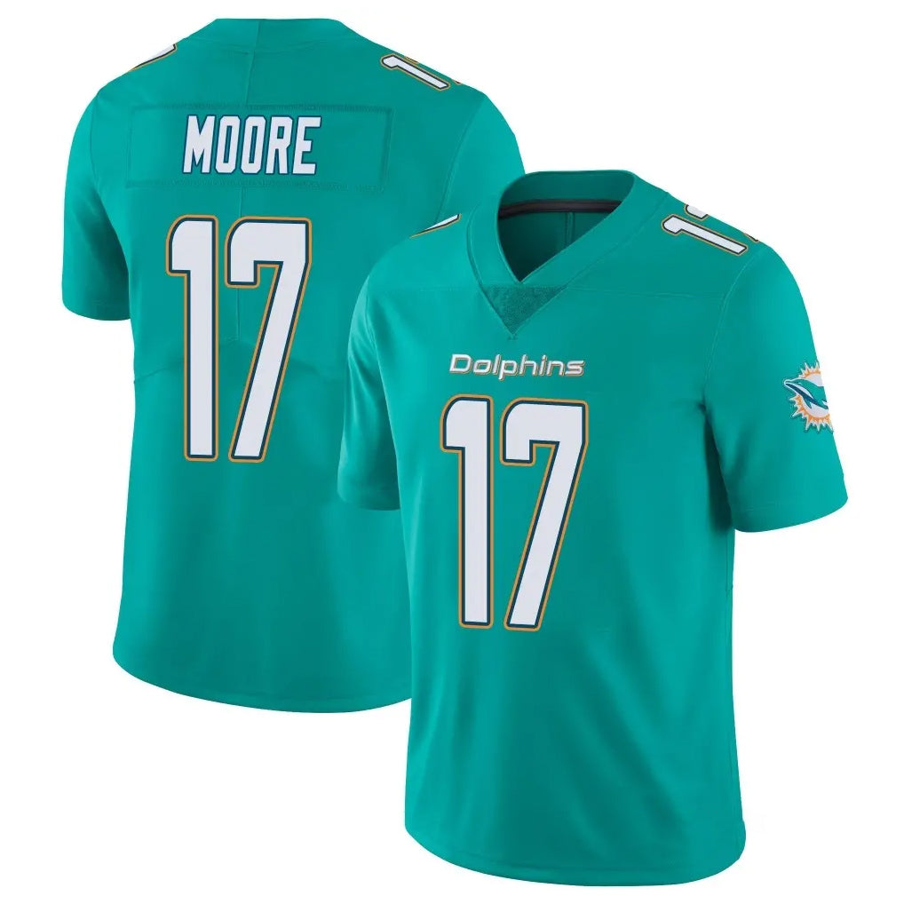 Elroe M.Dolphins #17 Trey Moore Player Aqua Limited Vapor Untouchable Home Game Stitched Jerseys