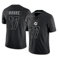Elroe M.Dolphins #17 Trey Moore Player Black Reflective Limited Game Stitched Jerseys