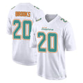 Elroe M.Dolphins #20 Jordyn Brooks Player White Fashion Home Game Stitched Jerseys