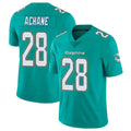 Elroe M.Dolphins #28 De'Von Achane Player Aqua Limited Vapor Untouchable Home Game Stitched Jerseys