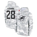 Elroe M.Dolphins #28 De'Von Achane Player Arctic Camo Salute to Service Hoodies Limited Game Stitched Jerseys