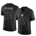 Elroe M.Dolphins #28 De?¡¥Von Achane Player Black RFLCTV Limited Stitched Jerseys