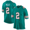 Elroe M.Dolphins #2 Malik Willis Player Aqua Alternate Home Game Stitched Jerseys