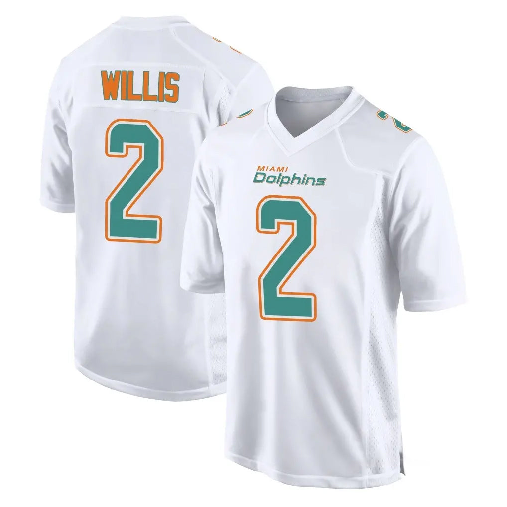 Elroe M.Dolphins #2 Malik Willis Player White Fashion Home Game Stitched Jerseys