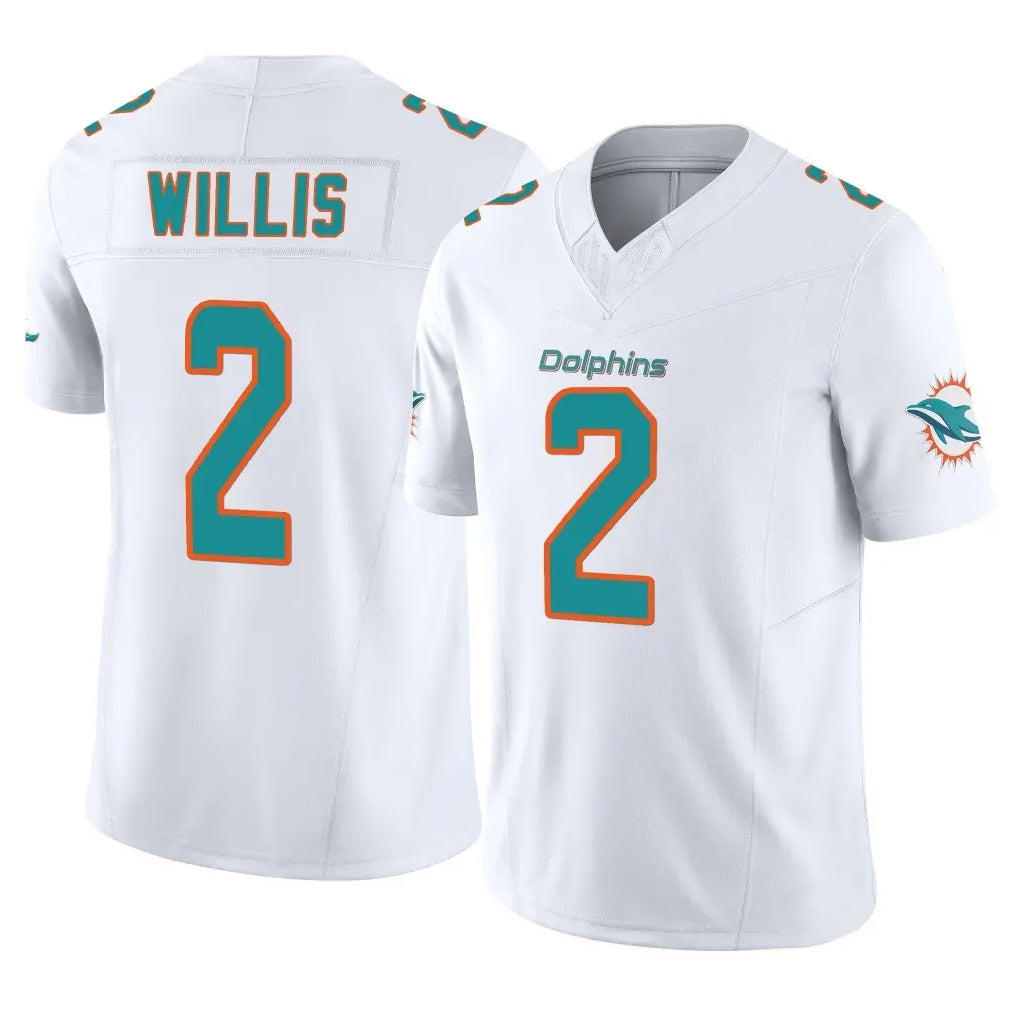 Elroe M.Dolphins #2 Malik Willis Player White Limited Vapor F.U.S.E. Home Game Stitched Jerseys